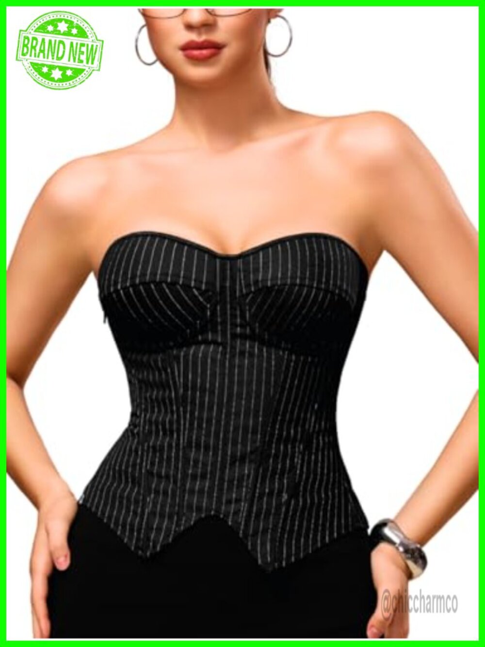 Womens Corset Top Underwire Lace Up Overbust Bustier Side Zipper Boned